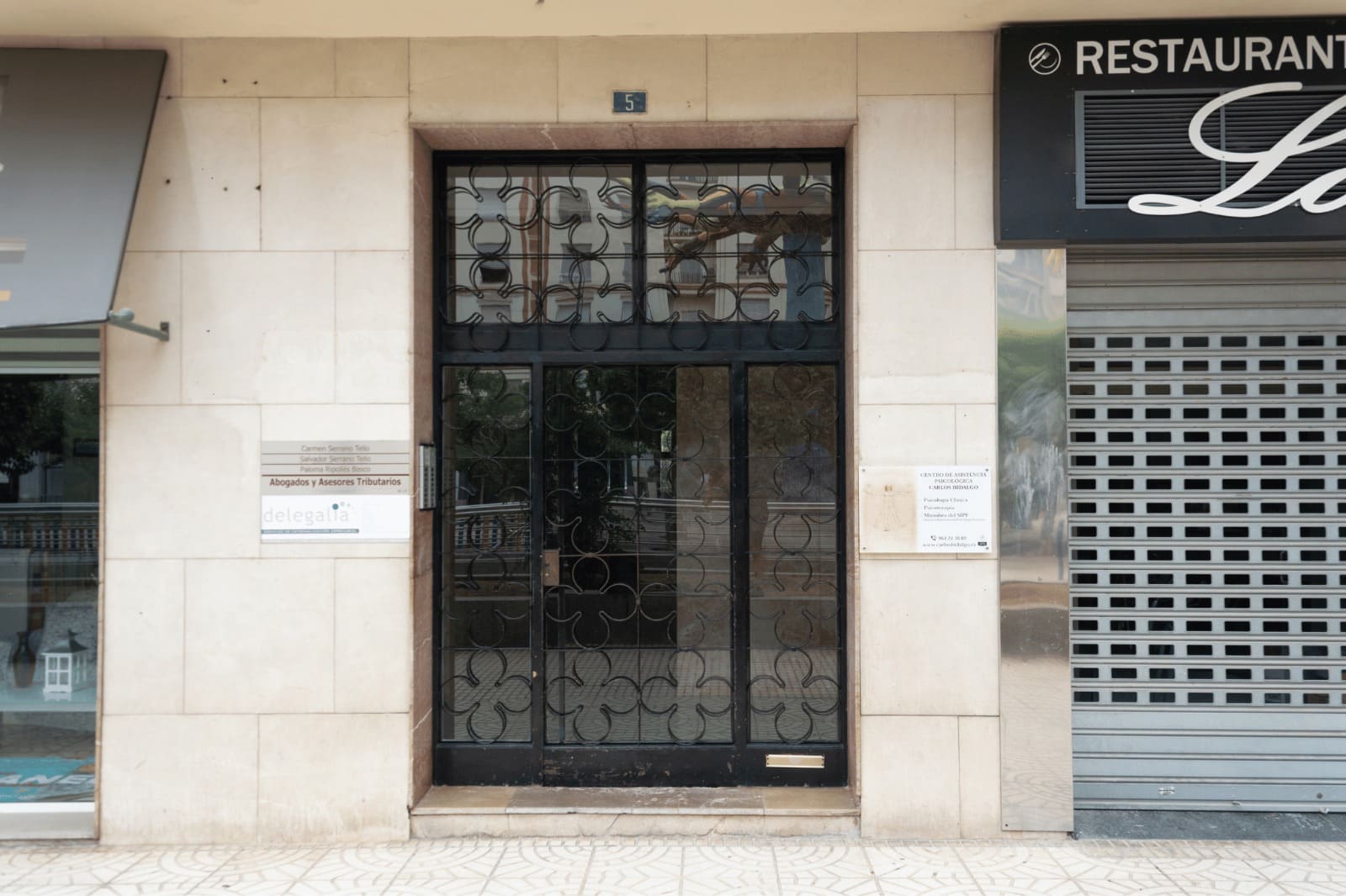 Portal de la consulta del psicólogo Carlos Hidalgo, ubicada en Castellón